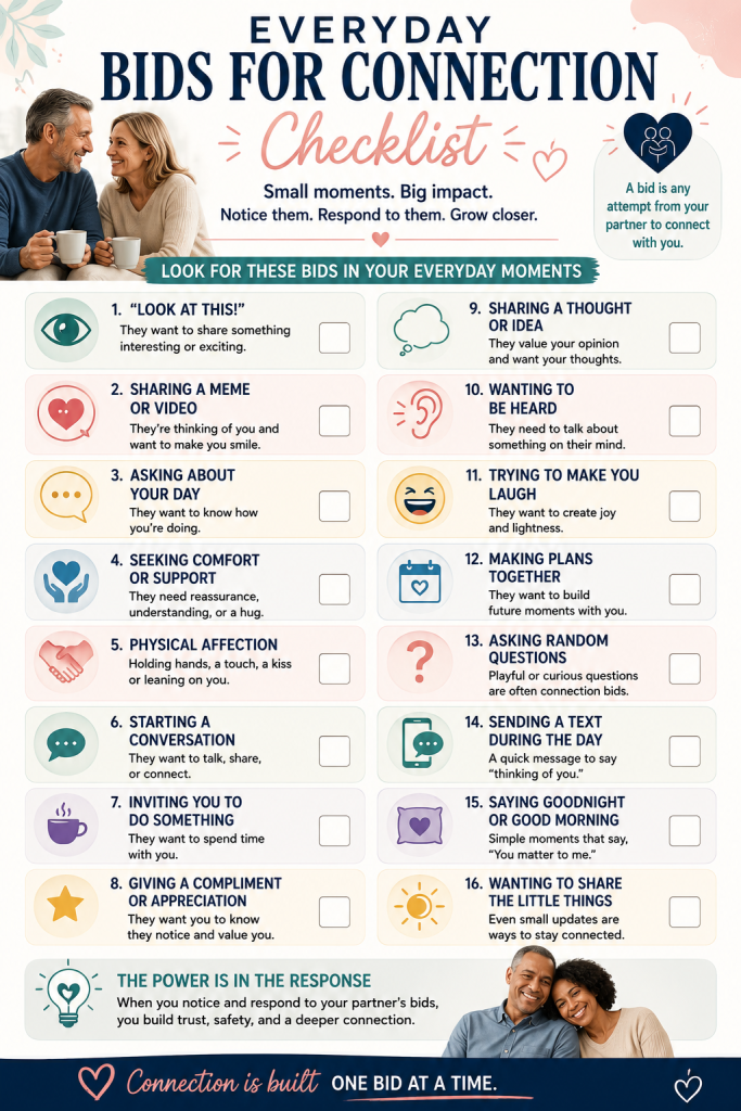 Everyday Bids for Connection Checklist